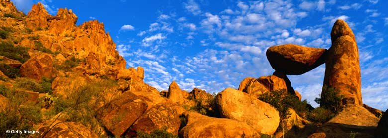 Balanced rock at Grapevine Hills